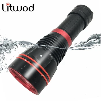 

XM-U3 Diving Flashlight Waterproof IPX8 Shock Resistant Led Bulbs Underwater 80m Light Stepless Dimming Aluminum lamp