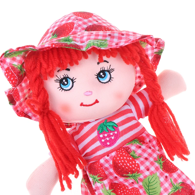 Девочки 25 см мультфильм Kawaii фрукты юбка шляпа Тряпичные куклы Мягкая Милая ткань Stuffe игрушки для ребенка ролевые игры День рождения рождественские подарки