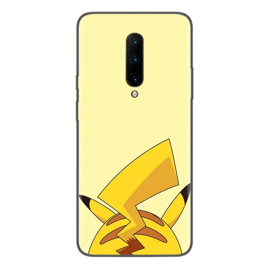 Pikachue Карманный Монстры черный чехол для телефона Oneplus 1+ 7 Pro 6T 5 5T 3 3T 7Pro художественный Подарочный узор индивидуальная Обложка Мода