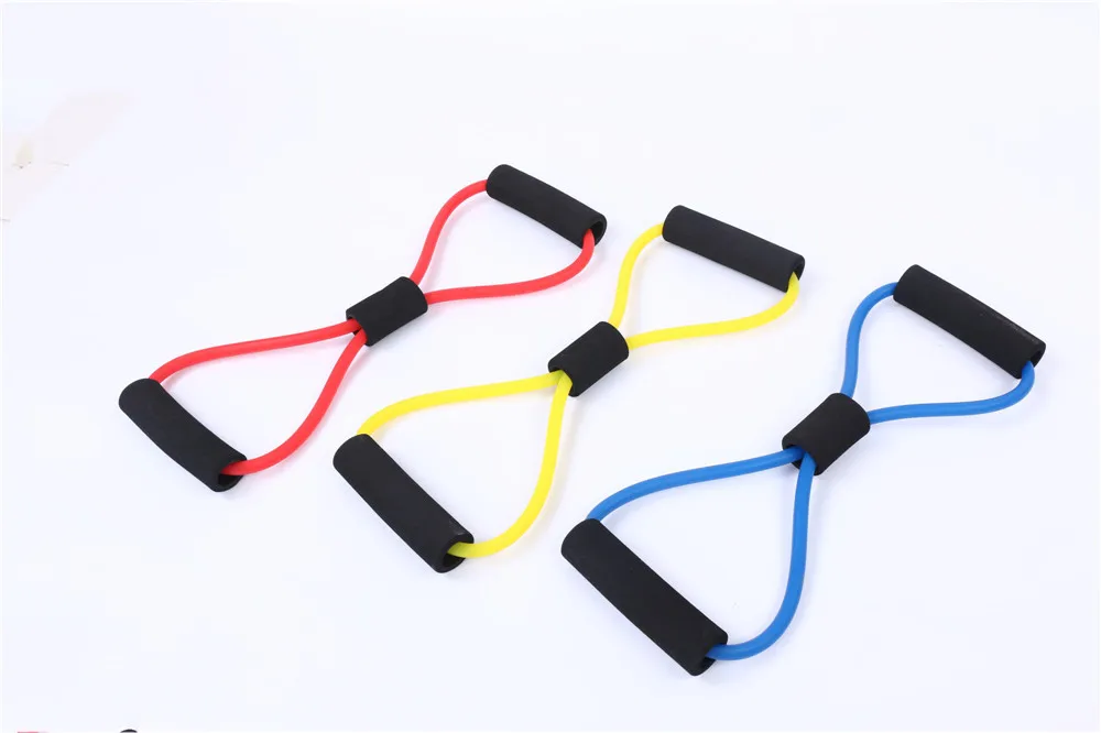 2020 Yoga Resistance Bands Elastic Band Sports Exercise Puller 8-shaped Chest Expander Body Building Home Gym Fitness Equipment