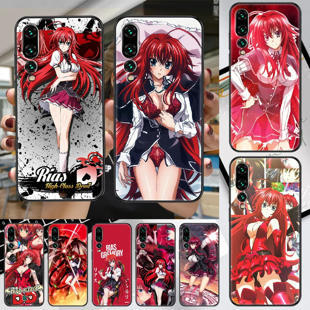 Rias Gremory High School DxD Phone case For Huawei P Mate P10 P20 P30 P40 10 20 Smart Z Pro Lite 2019 black art cell cover | Мобильные