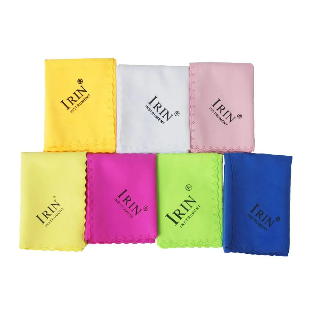 IRIN 7 Pcs Universal Microfiber Cleaning Polishing Cloth for Musical Instrument Guitar Violin Piano Clarinet Trumpet Sax