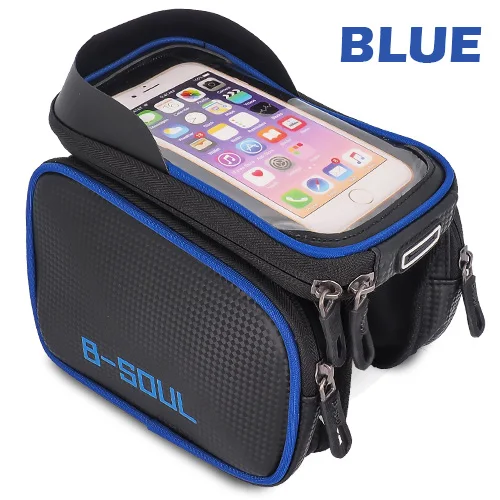 Blue Bicycle Bag Victgoal сумка для горного велосипеда Водонепроницаемая дорожная Передняя велосипедная сумка 6,2 дюймов Чехол для мобильного телефона велосипедный Топ труба MTB велосипедные аксессуары - Цвет: Blue Bicycle Bag