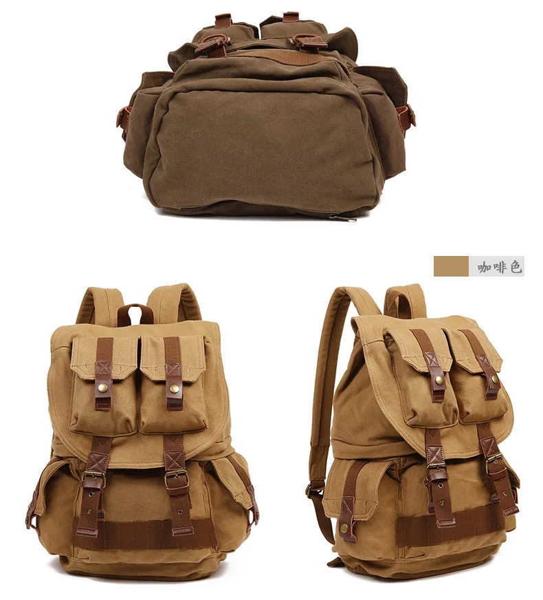 Canvas Camera Backpack Europe And America Retro DSLR Camera Bag Backpack Canvas Camera Bag Wholesale Customizable