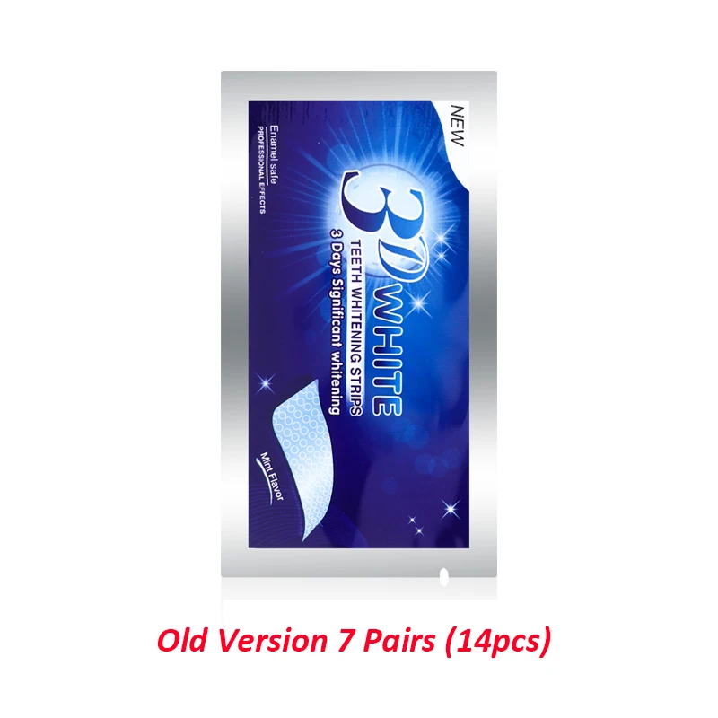 7 pairs 7/14 пар, 3D белый гель, отбеливающие полоски для зубов, удаление пятен, гигиена полости рта, средства для отбеливания зубов - Цвет: 7 pairs