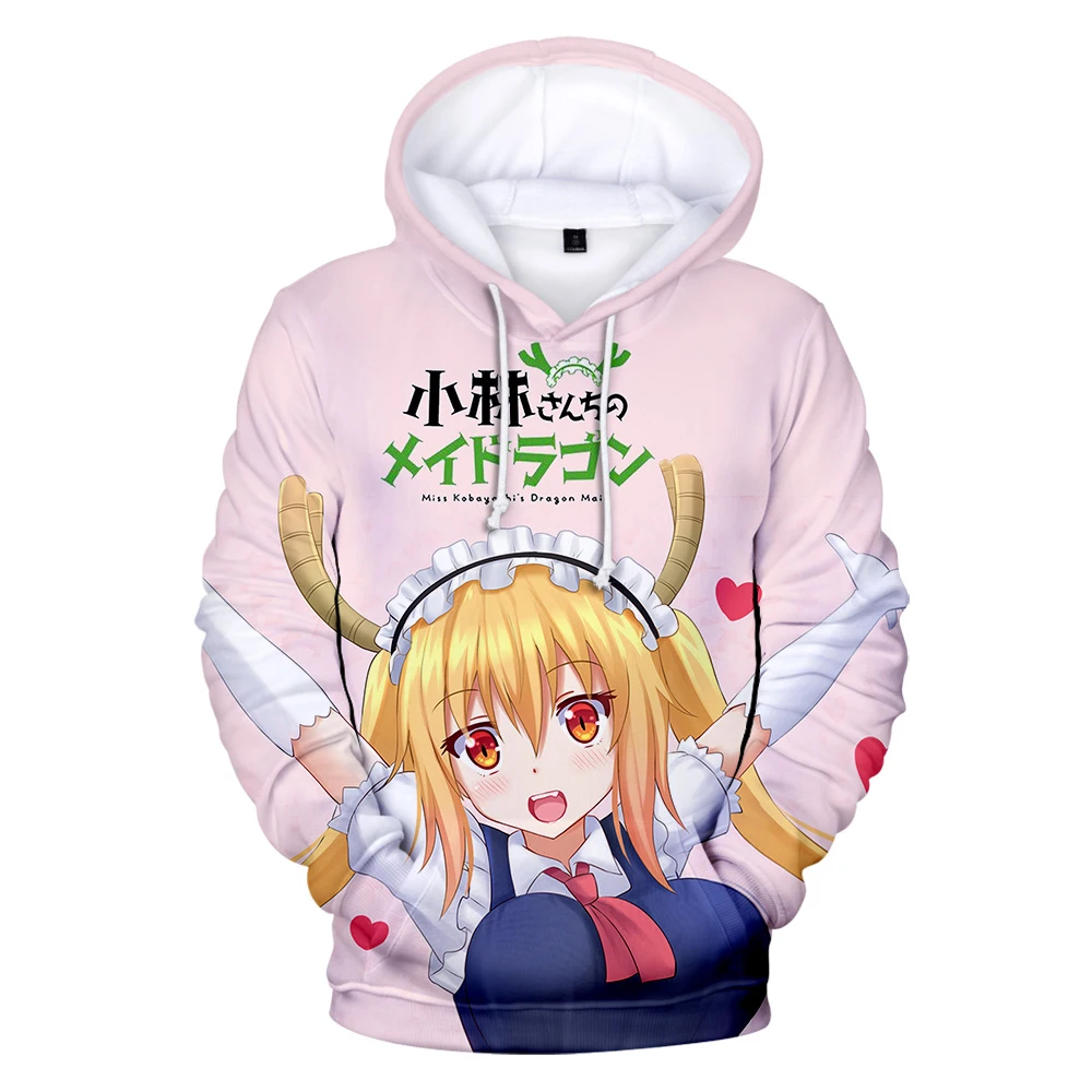 

Hoodie Tops Popular 3D Hoodies Anime Xiao Lin's Dragon Maid Sweatshirt 2020 3D Cartoon Pullovers Cute Beautiful Long Sleeve Full