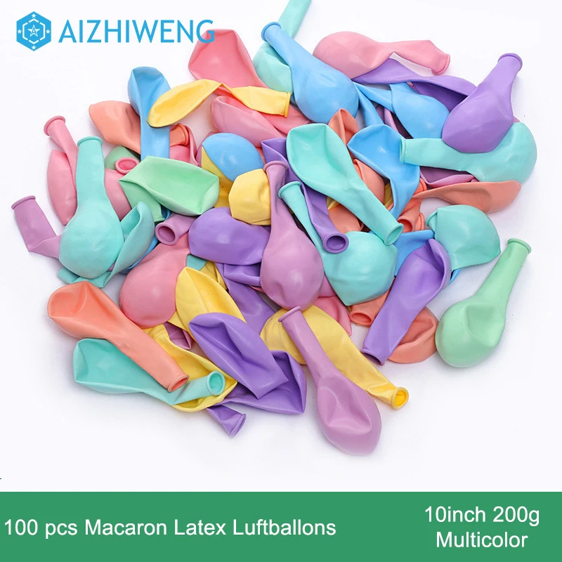 

100Pcs 10 inch Macaron Latex Balloons Pastel Candy Balloon Wedding Birthday Party Decoration Baby Shower Decor Air Globos