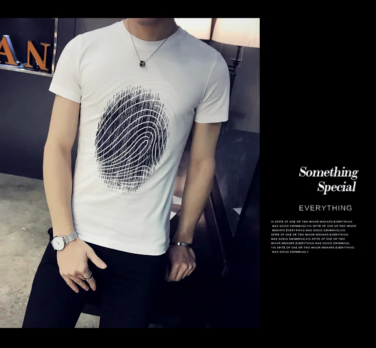 Мужская модная летняя свободная тонкая футболка с коротким рукавом модное платье Baitie