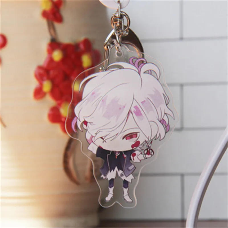 J Аниме DIABOLIK LOVERS Ayato Kanato Laito Shu Reiji Ruki Subaru брелок для ключей Хэллоуин косплей брелок Подвеска Рождественская игрушка - Цвет: J