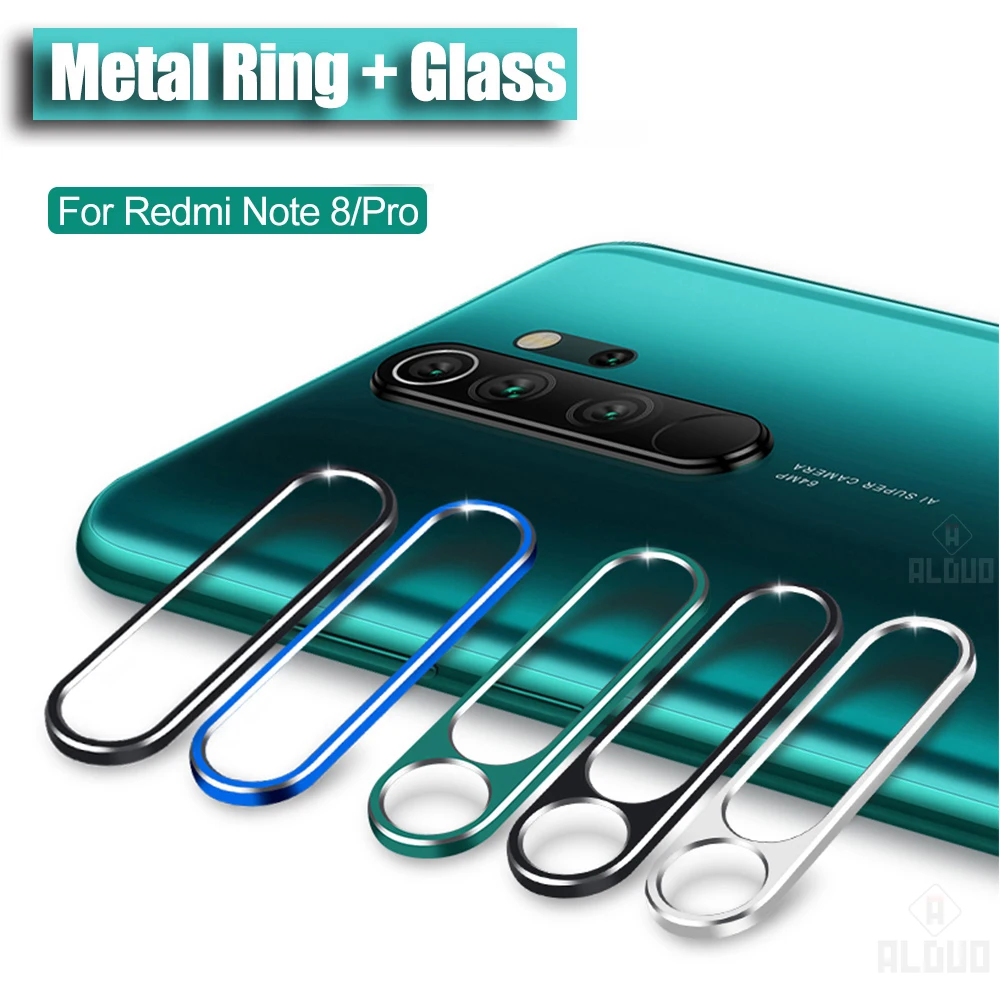 Защита для камеры Xiaomi Redmi Note 8 Pro Note8T закаленное стекло и защитное кольцо чехол