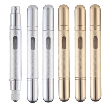 

MUB Two in One 5ml Mini Spray Perfume Bottle Roll-on Essential Oil Bottles Aluminum Atomizer for Perfume Travel Empty Container