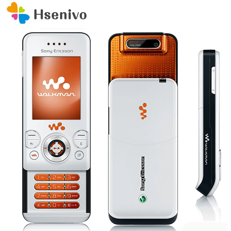 W580i 100% Оригинальный разблокированный мобильный телефон Sony Ericsson W580 2G Bluetooth 2.0MP FM