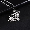 Teamer Wolf Necklace for Men Stainless Steel Necklace Women Animal Pendant Fox Beer Dog Heart Box Chain Punk Fashion Jewelry ► Photo 3/6