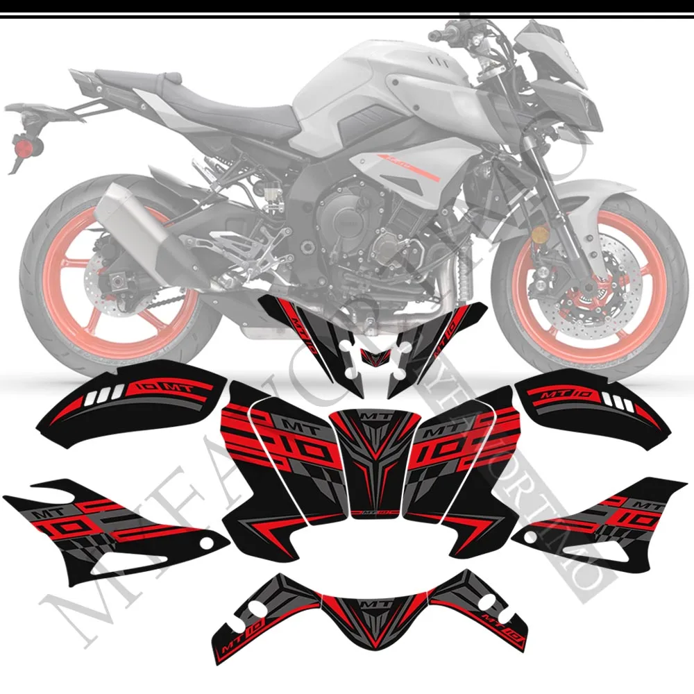 Motorcycle Tank Pad Protector For Yamaha MT10  FZ MT - 10 Stickers Fairing Fender Knee Decal Fuel 2016 2017 2018 2019 2020 2021