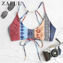 Бикини-топ с цветочным узором и Пейсли ZAFUL Boho