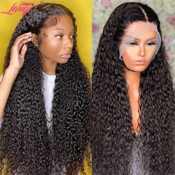 250 Density Lace Wig 30 Inch Kinky Curly Lace Front Human Hair Wig Closure Wig Brazilian Curly Deep Wave Frontal Wigs For Women