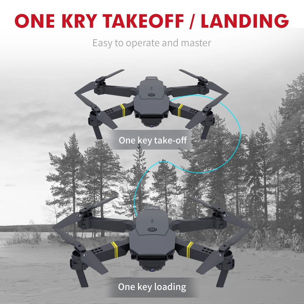 Willkey E58 HD 1080P камера Дрон Wi-Fi FPV с широкоугольным высоким держателем Складная рукоятка RC Квадрокоптер игрушка Дрон RTF с сумкой в подарок