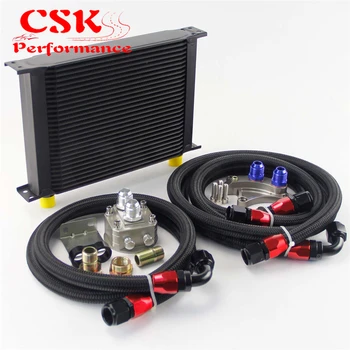

28 Row 248mm AN10 Oil Cooler Kit Fits For Nissan Silvia S13 S14 S15 180SX 200SX 240SX SR20DET Black
