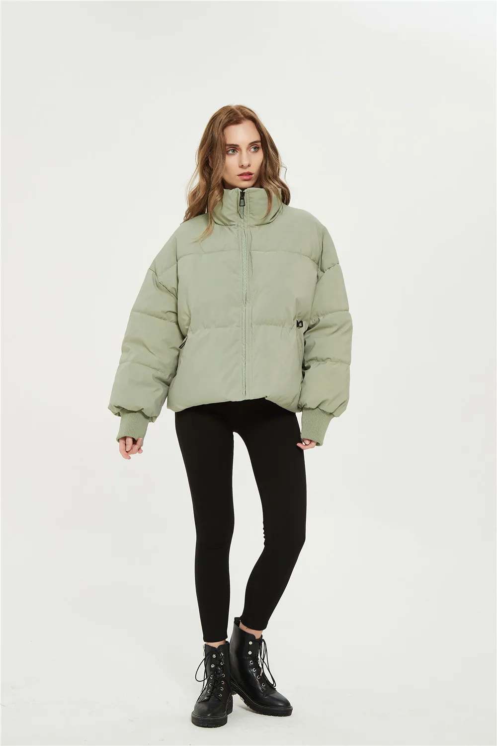KONDALA Autumn Winter Za Women Jackets Thicken Streetwear Oversized Parkas Long Batwing Sleeve Pockets Female Coats Mujer Tops