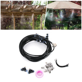 

Outdoor Garden Misting System Summer Cooling Mist Spray Sprinkler Kit Micro Drip Irrigation Watering System for Home Greenhouse