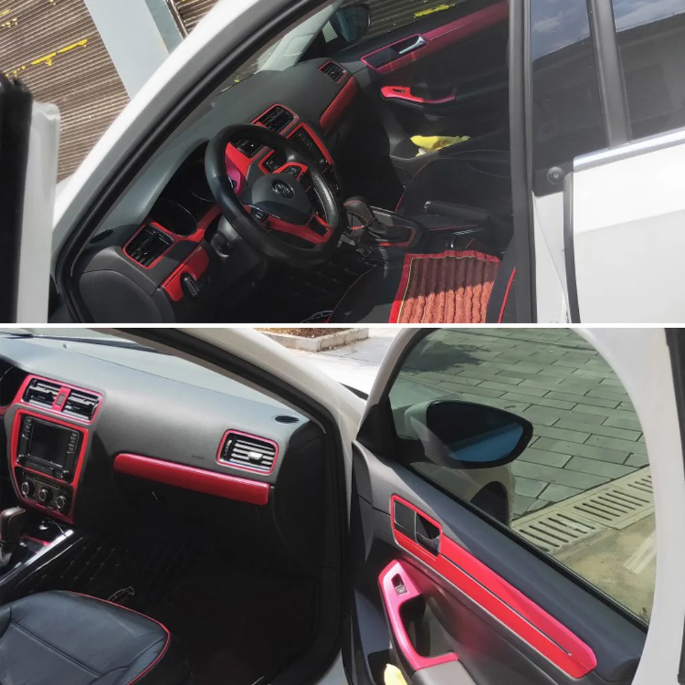 Для Volkswagen Jetta 2015 2018 самоклеющиеся автомобильные наклейки из углеродного волокна