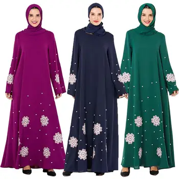Vintage abaya robe Jilbab Femmes musulman Ramadan Cocktail mxai Caftan Robe nouveau