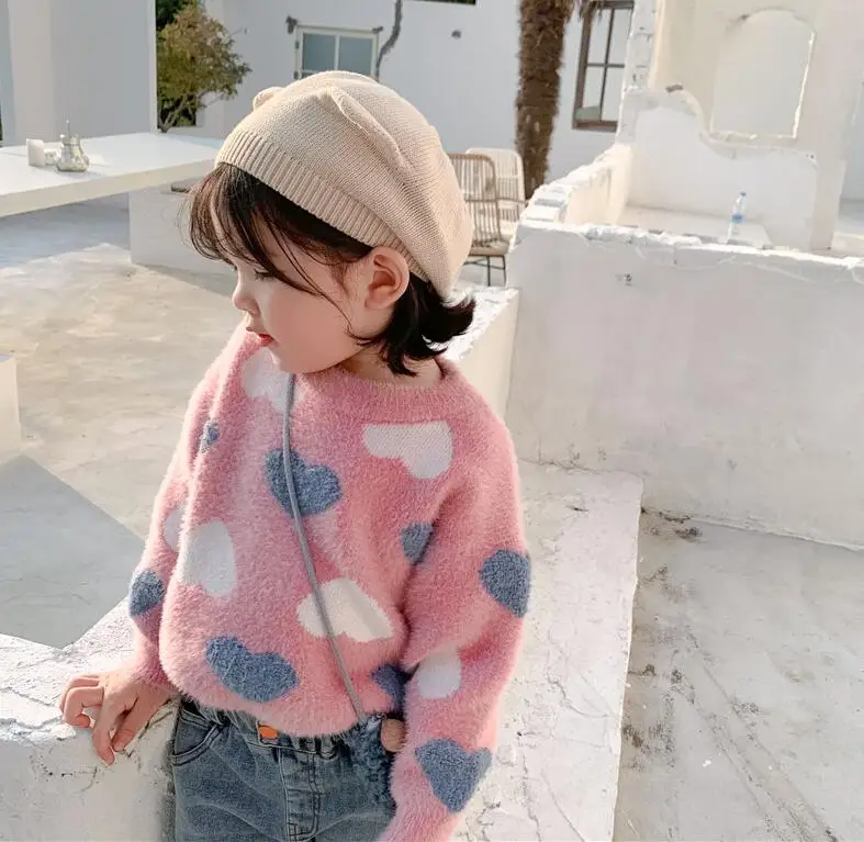 Новое поступление года; вязаные свитера для девочек; сезон осень-зима; Модный пуловер с длинными рукавами для девочек; свитер; PQ31