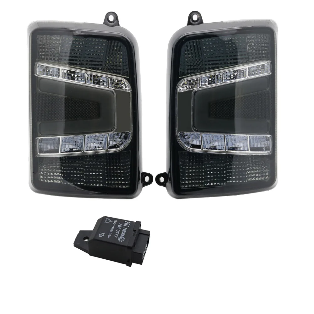 Blak Taillight relay Пара указателей поворота ходовые огни 40 Вт 80 Вт 75 Вт Автомобильные светодиодные H4 7 дюймов автомобильные аксессуары ангельские глазки H4 светодиодные фары для Лада Нива 4X4 УАЗ - Цвет: Blak Taillight relay