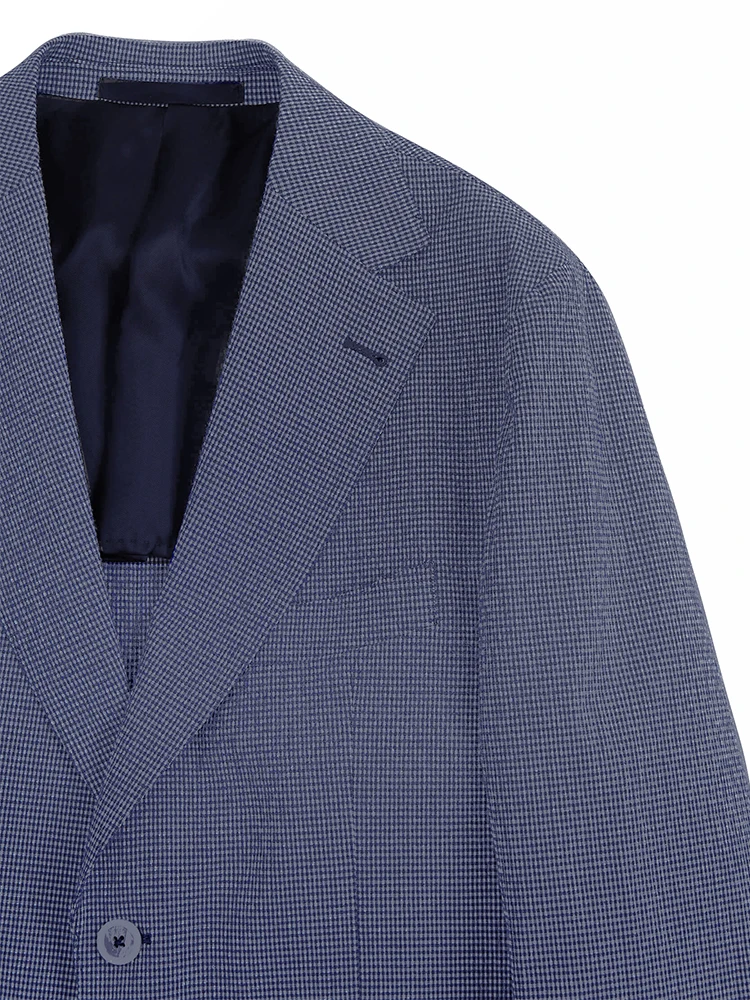 Half Lined Stretch Wool Super 120s Seersucker Suits Tailor-Made Suits For Men Natural Shoulder Business Causal Custom Made Suits