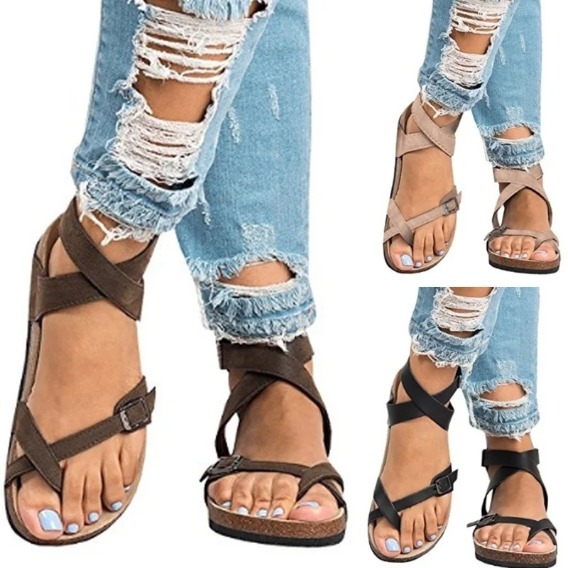 Women Wedge Shoes Casual Summer Roman Sandals Platform Gladiator Sandals Plus Size Ladies Beach Flip Flops VT904 (9)