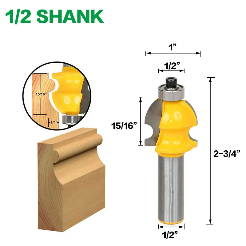 1 шт. архитектурная Лепка фреза-1/2 "хвостовиком линия нож Деревообработка резак шипорезный Станок для деревообрабатывающих инструментов RCT