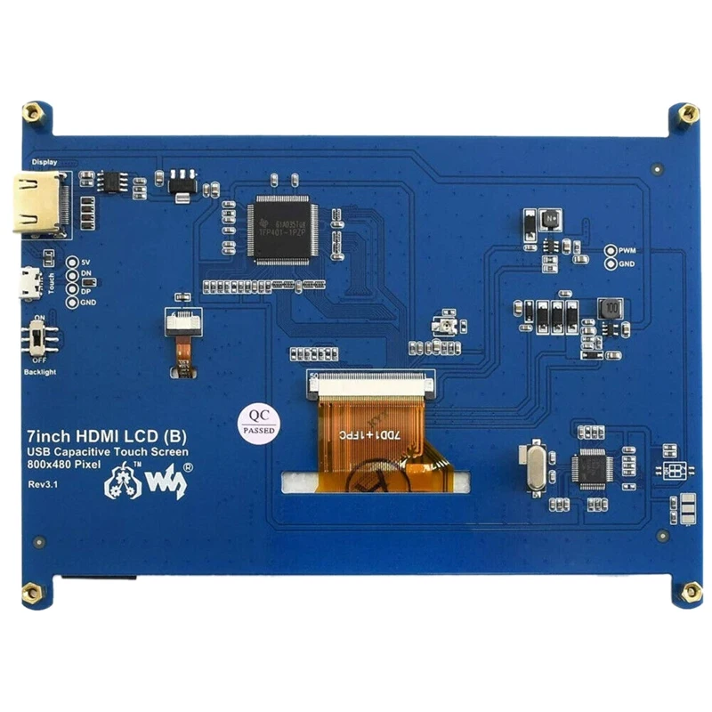Waveshare 7 дюймов HDMI lcd(B) емкостный пресс-экран 800x480 для Raspberry Pi поддержка Windows10/8,1/8/7