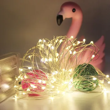 

LED String light Silver Wire Fairy warm white Garland Home Christmas Wedding Party Decoration Powered by Battery batter USB 10m