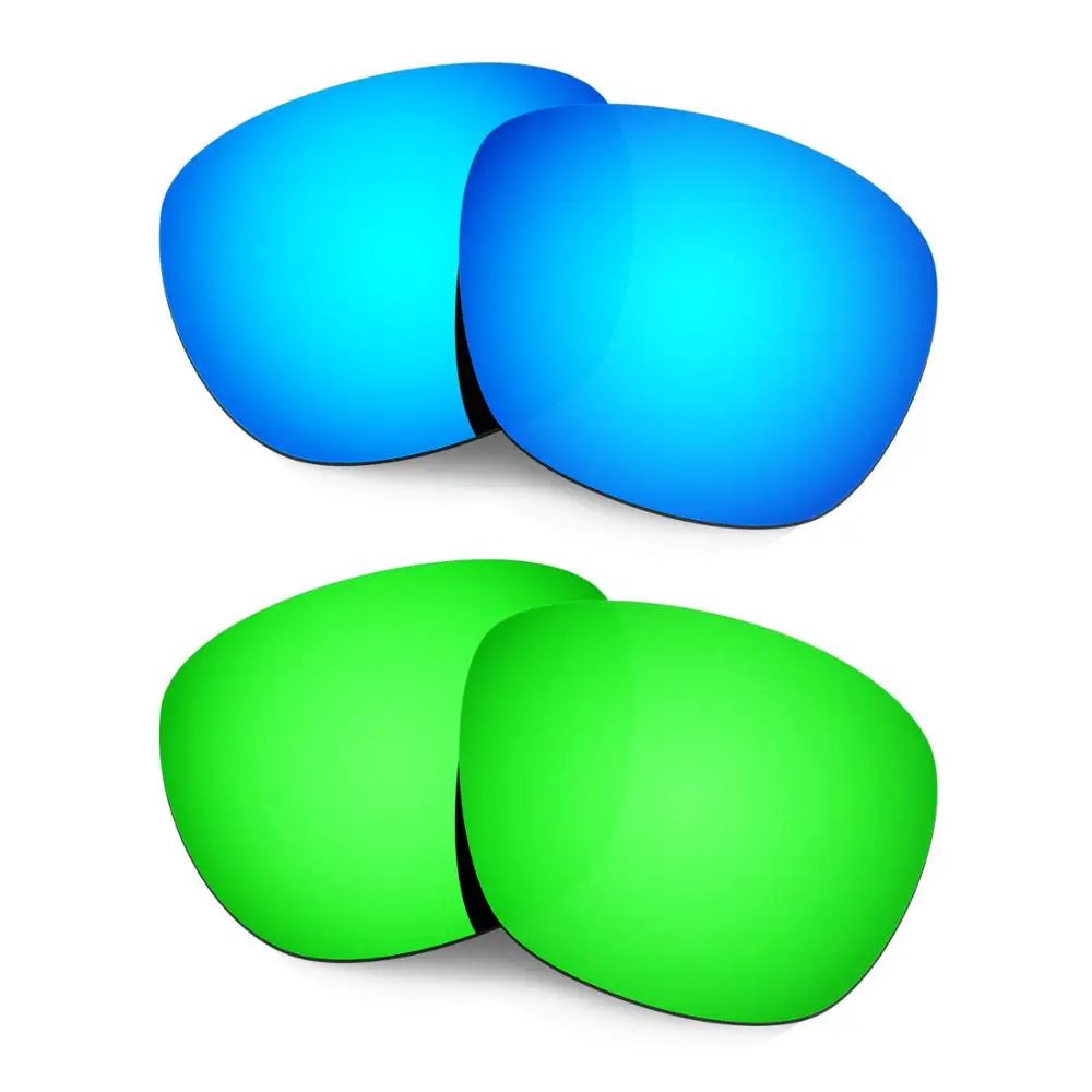 

HKUCO For Enduro Sunglasses Polarized Replacement Lenses 2 Pairs Blue & Green