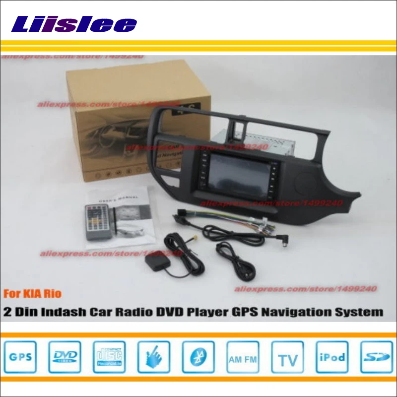 Для Kia Rio правый руль RHD 2012 ~ 2015 Радио DVD плеер GPS навигационная система двойной Din