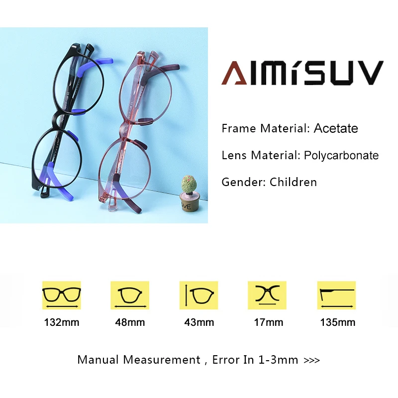 Round Anti Blue Light Blocking Glasses Kids New Fashion TR90 Flexible Frame Computer Gaming Clear Eyewear Children's UV400