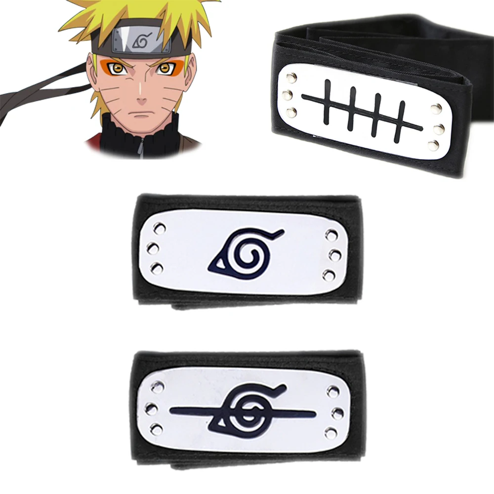 Наруто бандаж аниме повязка на глаза для косплея лоб Shippuden удзумаки Учиха Какаси