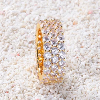 

FUN-BEAUTY European and American Fashion Hip-hop Inlaid Zircon Ring Wild Personality Trend Ring Simple Men and Women Ring