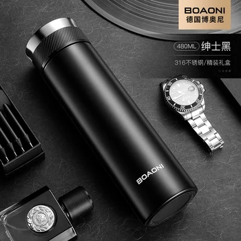 

Custom Vacuum Sealed Water Bottle Intelligent Thermal Water Bottle Portable Stainless Steel Relea Thermos Double Wall Cup KK60BW