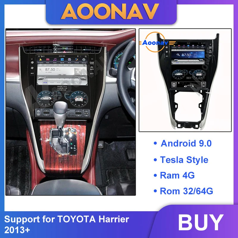 2din Android автомобильный Радио мультимедийный плеер для TOYOTA Harrier 2013 + Автомобильный
