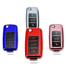 Мягкий чехол из ТПУ для ключей для автомобиля, чехол-брелок для гольфа Bora модели авто Polo, Golf, Passat для Skoda Octavia A5 Fabia на сиденье Ibiza Leon автостайлинг