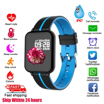 

Bluetooth Smart Watch Men Women Blood Pressure Monitor Waterproof Fitness Tracker Bracelet Heart Rate Smartwatch For Android IOS