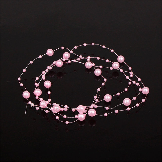 Bridal Bridesmaid Handmade Rhinestone Pearl Hairband Luxury Hair Accessories Headpiece Fascinators Tiara 30cm Long