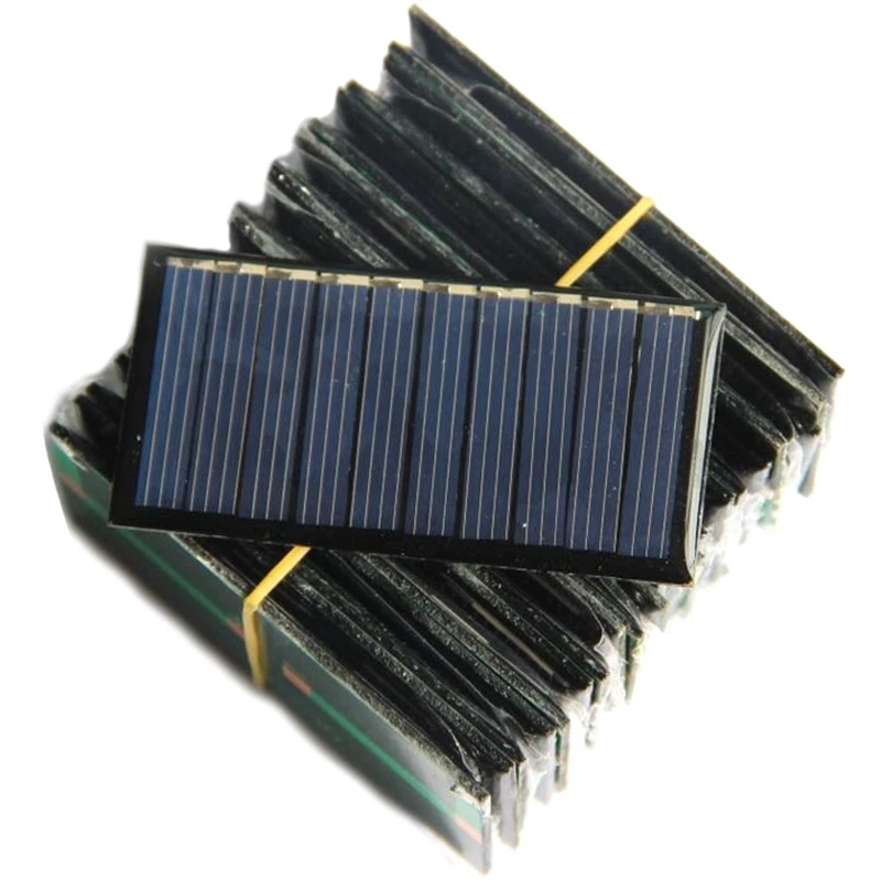 FULL-5V 50 мА мини солнечная батарея Diy Солнечная Панель зарядное устройство для 3,7 в батарея игрушка панель Обучающие наборы 60x30 мм 10 шт