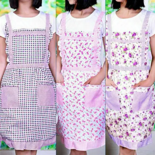 NEW Hot Women Men Cooking Chef Kitchen Home Restaurant Bib Aprons Dress With Pocket Gift