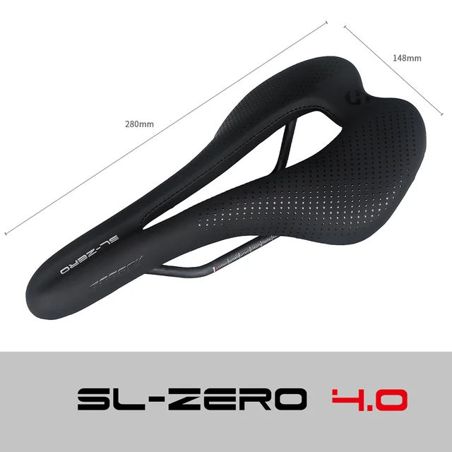 TOSEEK SL-ZERO Bicycle Carbon Saddle 7x7mm Carbon Bow Mountain Road Bike EVA Bicycle Seat 140g Ultralight Cycling Bicycle Parts ZERO-4.0