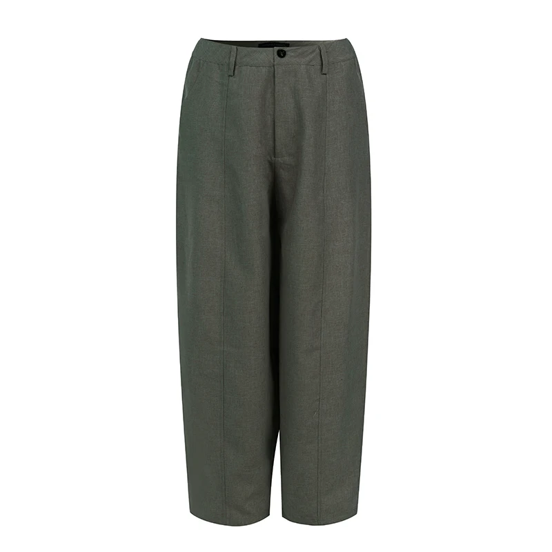 Повседневные мешковатые штаны-шаровары женские осенние брюки ZANZEA винтажные Панталоны с молнией спереди размера плюс укороченные женские брюки Palazzo