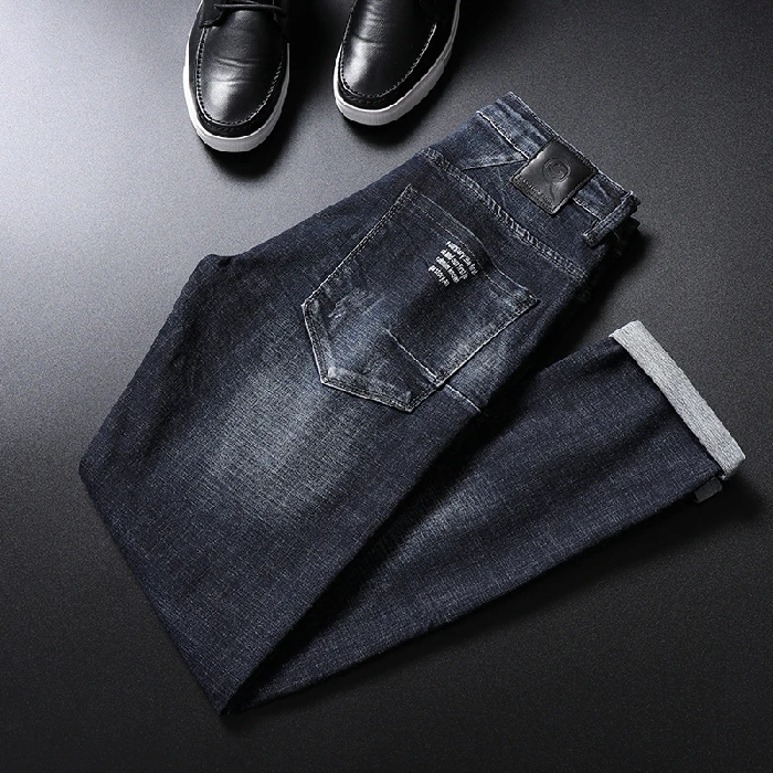 Осень Для мужчин джинсы Мужчин's рваные узкие штаны зауженные брюки детские |