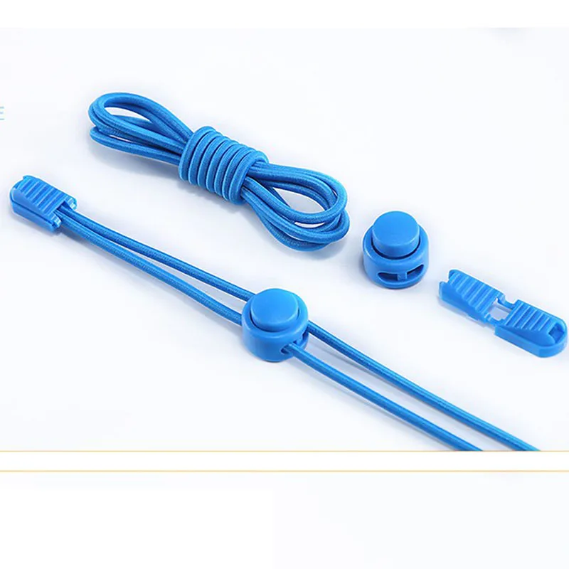 Ботинки на шнурках Cordones Redondos шнурки без завязок ленивые туфли кружевные Cordones Zapatillas Deportivas Stringhe Elastiche Per Scarpe - Цвет: blue