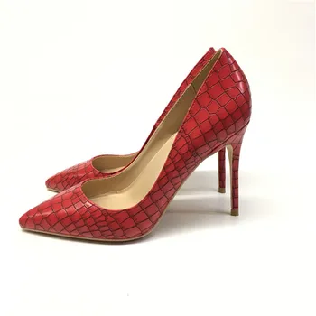 

Free shipping fashion sexy lady Casual Designer red pointy toe heels stiletto stripper heels bridal wedding shoes big size 44